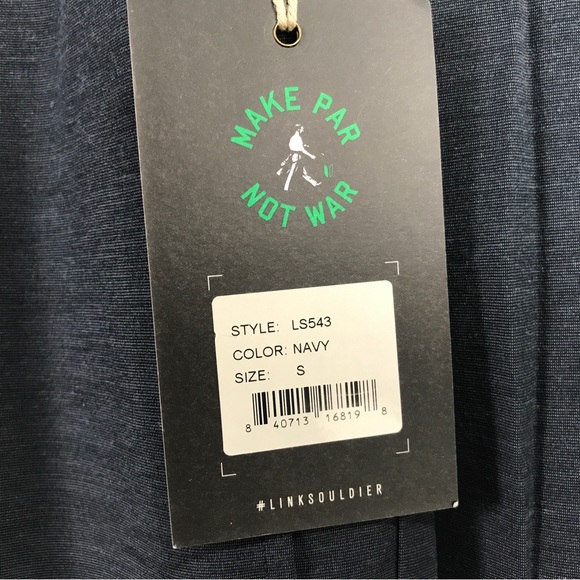 Link Soul Long Sleeve Button Up Shirt, Men's Size S - Navy - Picture 4 of 12